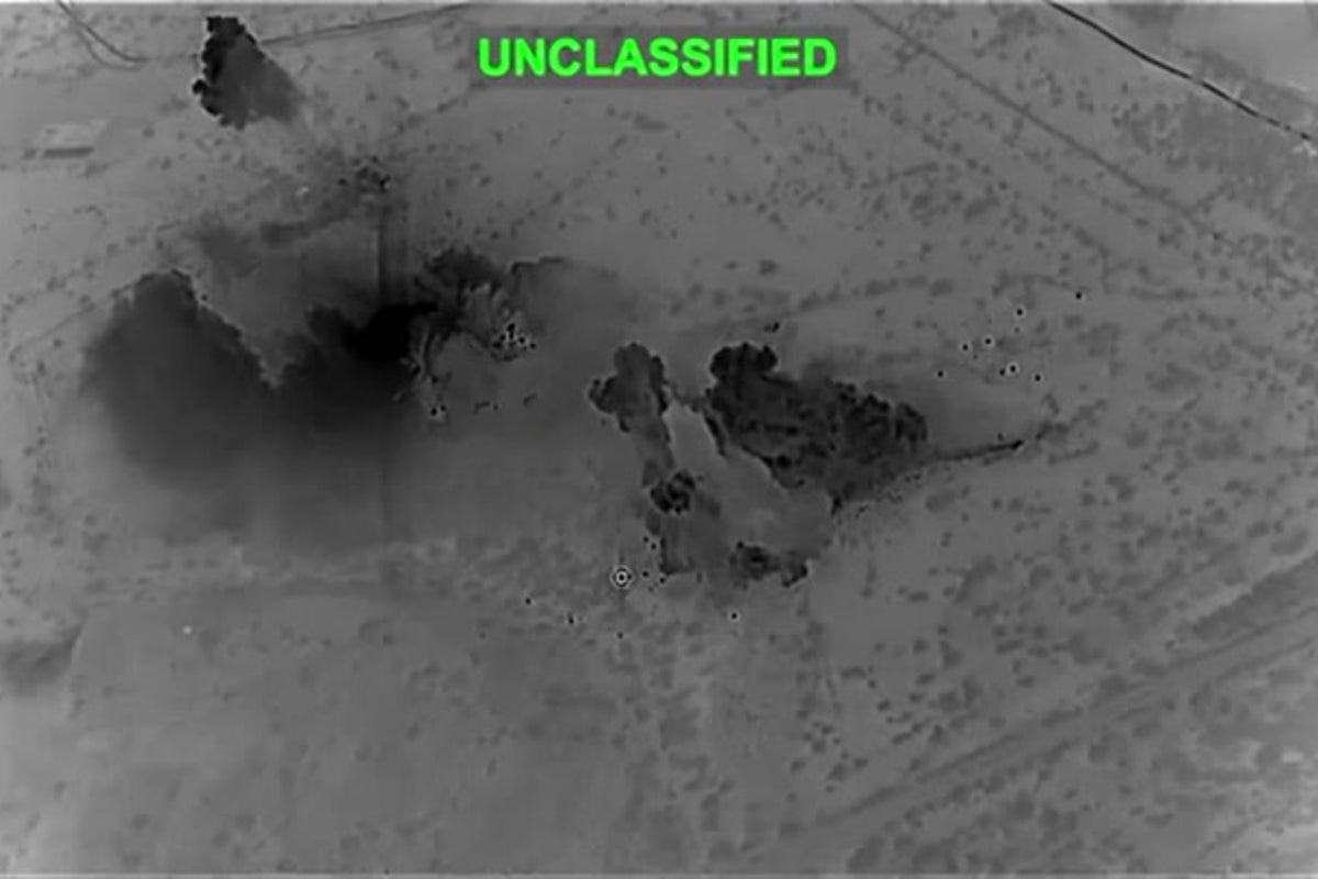 Trump posts footage showing apparent strikes on Iran’s main oil hub