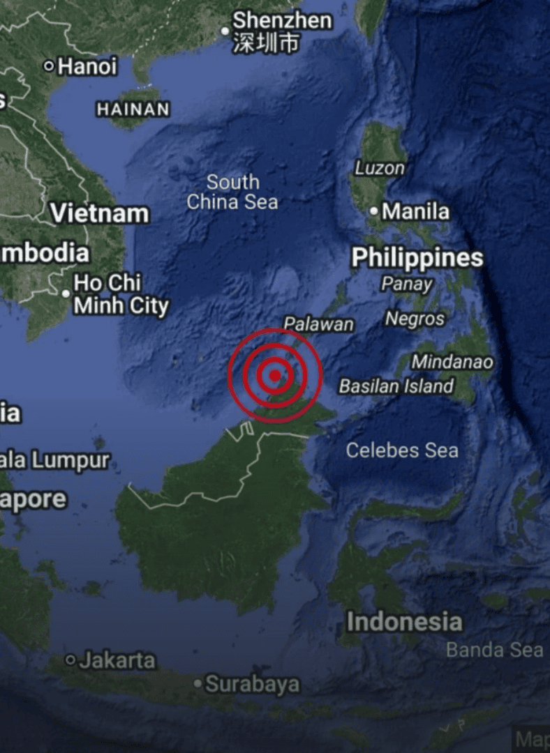 沙巴地震亚庇海域