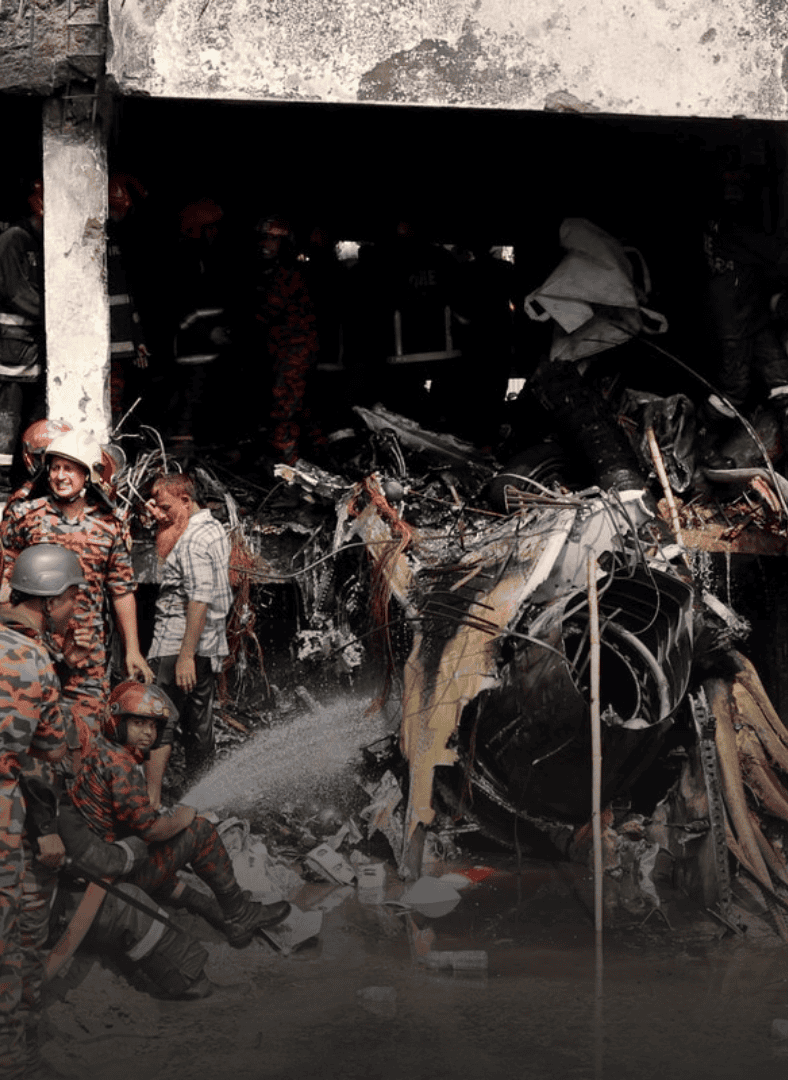bangladesh fighter jet crash into school